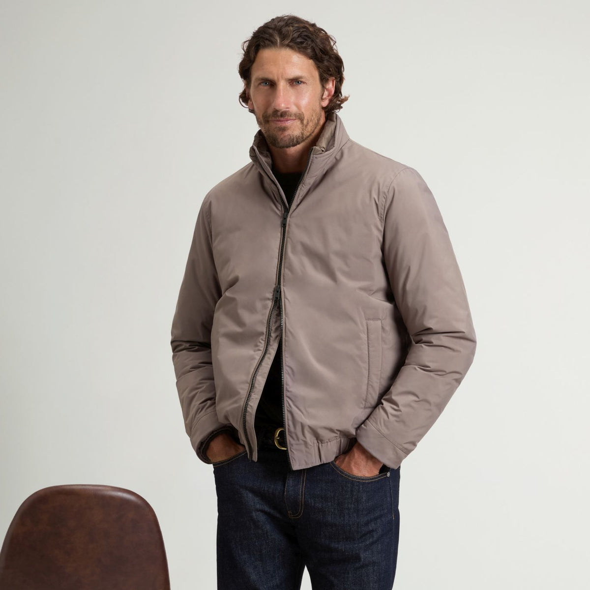 Woolrich Cloud Lewis Bomberjakke Brun