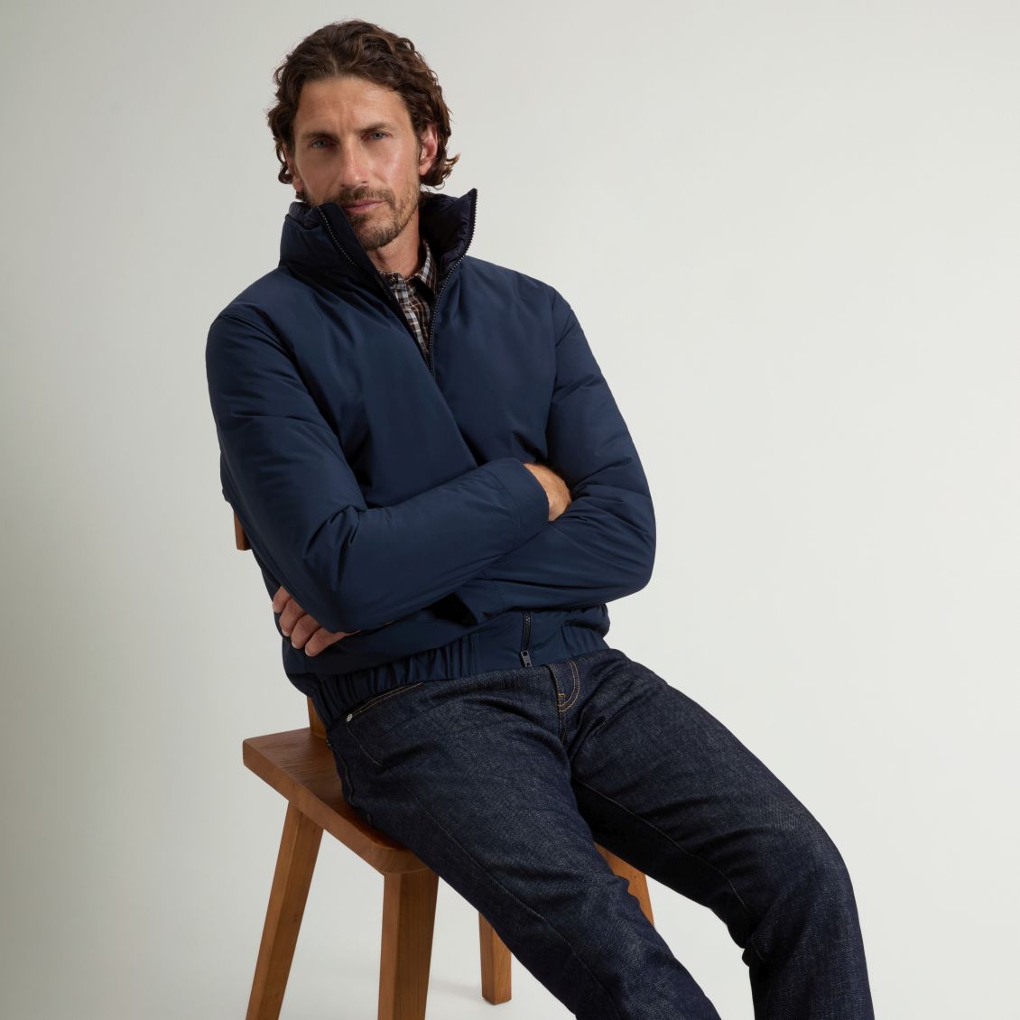 Woolrich Cloud Lewis Bomberjakke Navy