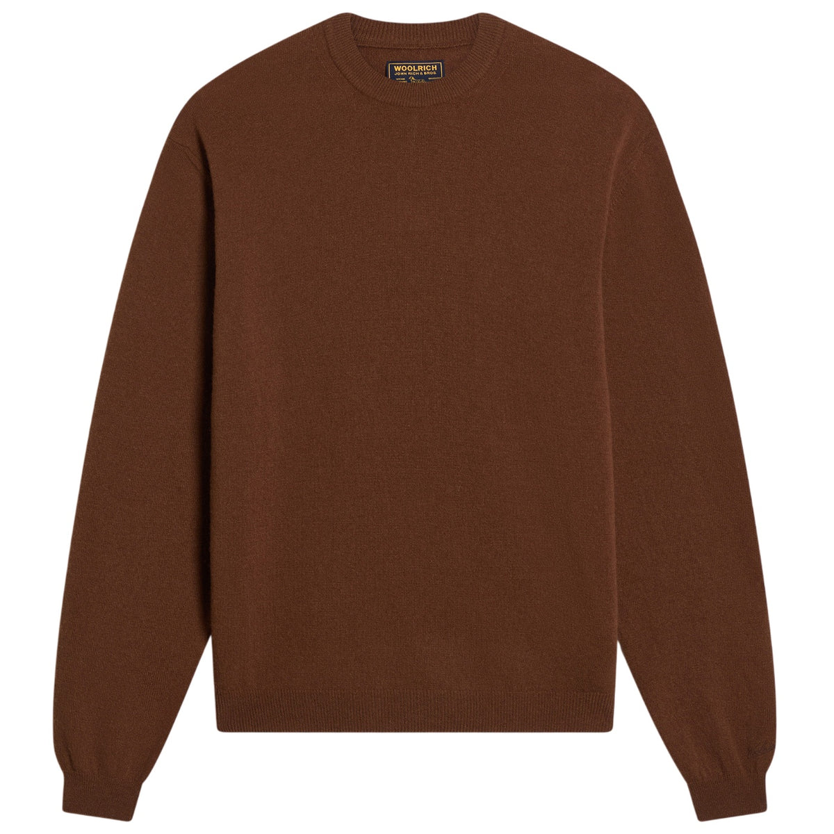 Woolrich lammeuldssweater brun