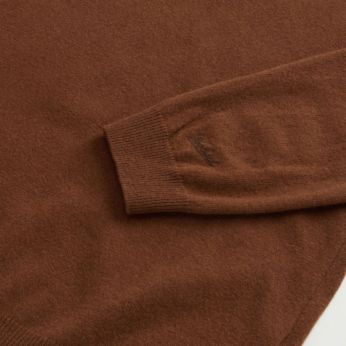 Woolrich lammeuldssweater brun