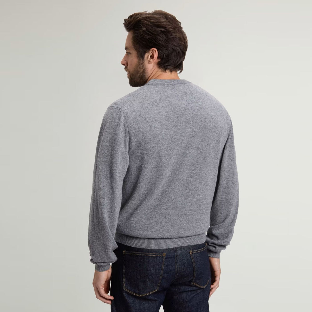 Woolrich lammeuldssweater grå