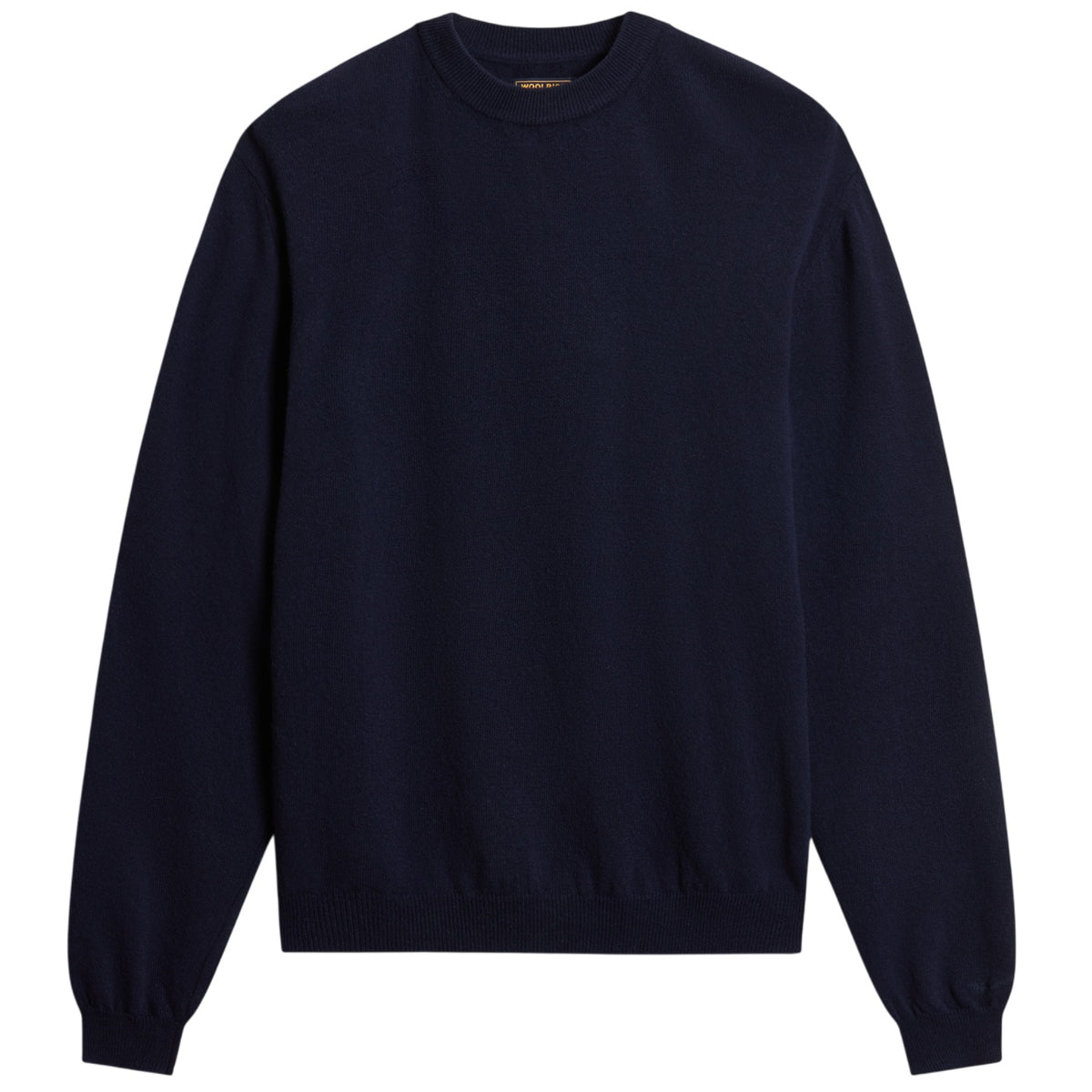 Woolrich lammeuldssweater marineblå