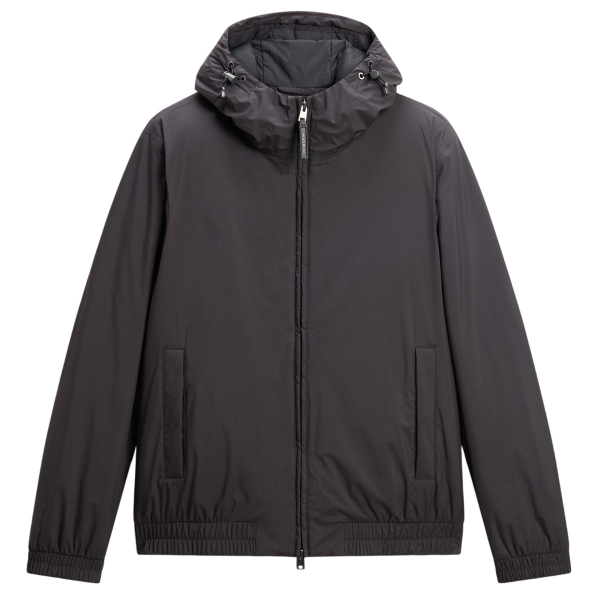 Woolrich Micro Ripstop hættejakke antracit