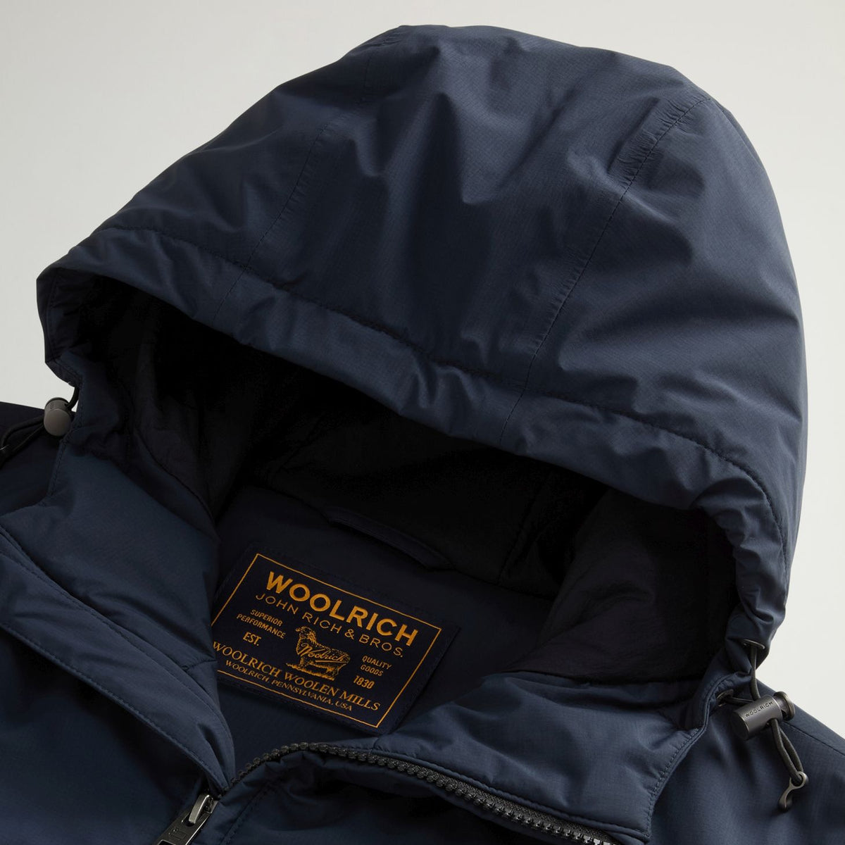Woolrich Micro Ripstop hættejakke navy