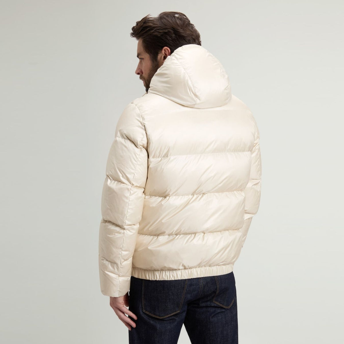 Woolrich Pertex dunjakke beige