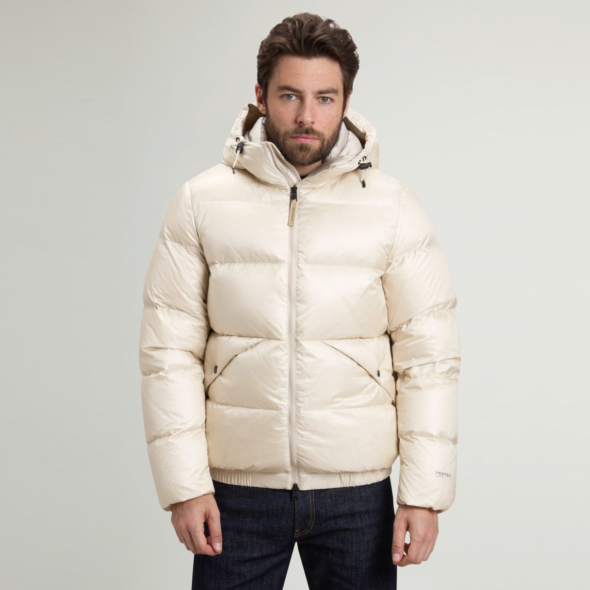 Woolrich Pertex dunjakke beige
